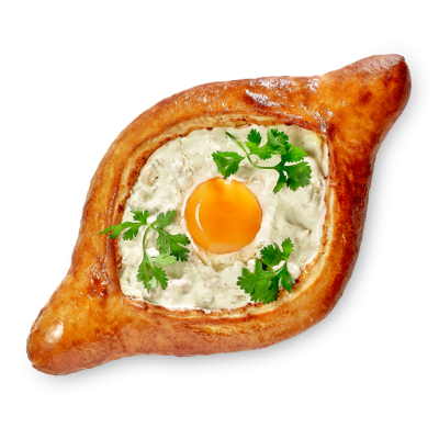 Хачапури по-аджарски чкмерули 