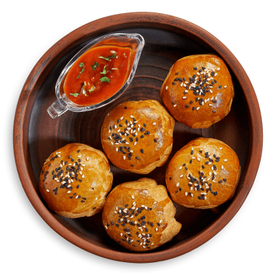 Мини-самса с бараниной и соусом сацебели (5 шт.)