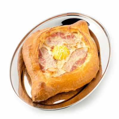 Хачапури по-аджарски карбонара