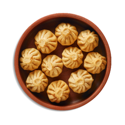 Жареные мини-хинкали с курицей