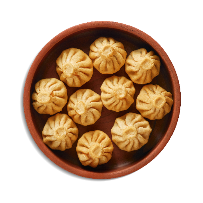 Жареные мини-хинкали с курицей