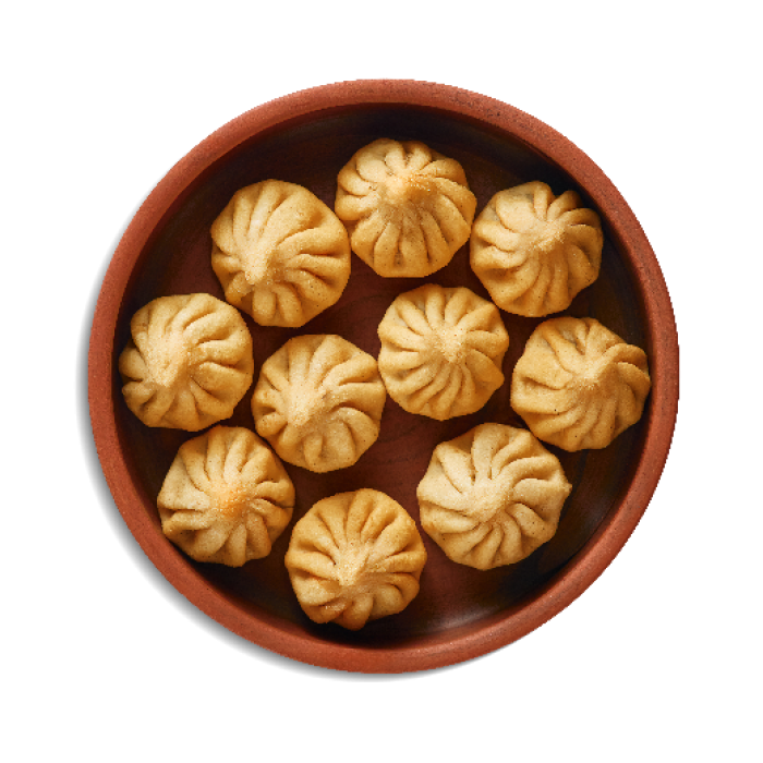 Жареные мини-хинкали с говядиной