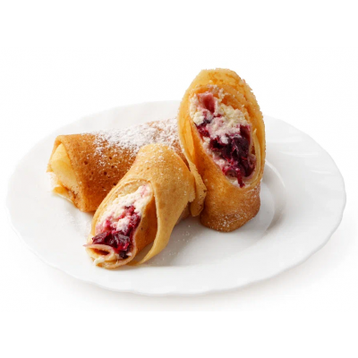 Блины с творогом и вишней Блины с творогом и вишней